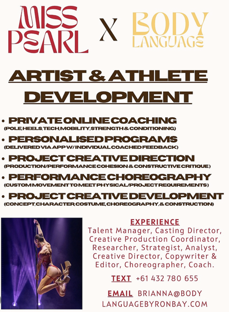 Artist and athlete development services by Brianna Pearl and Body Language